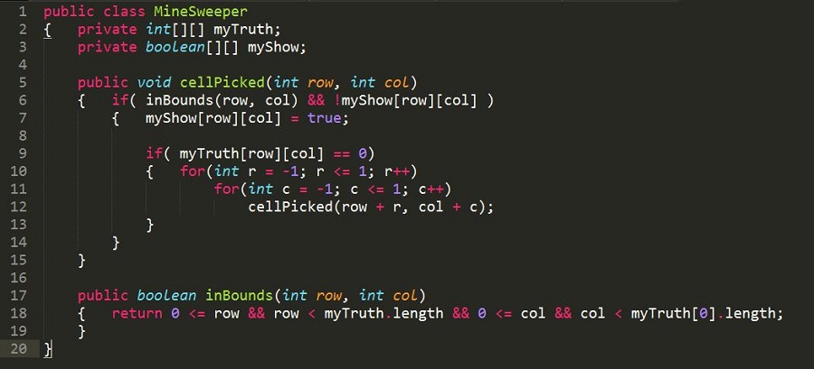 نمونه کد زبان برنامه نویسی جاوا